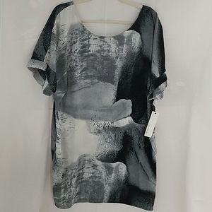 NWT Calvin Klein Jeans Grey/Blk Long Shirt Sz XL